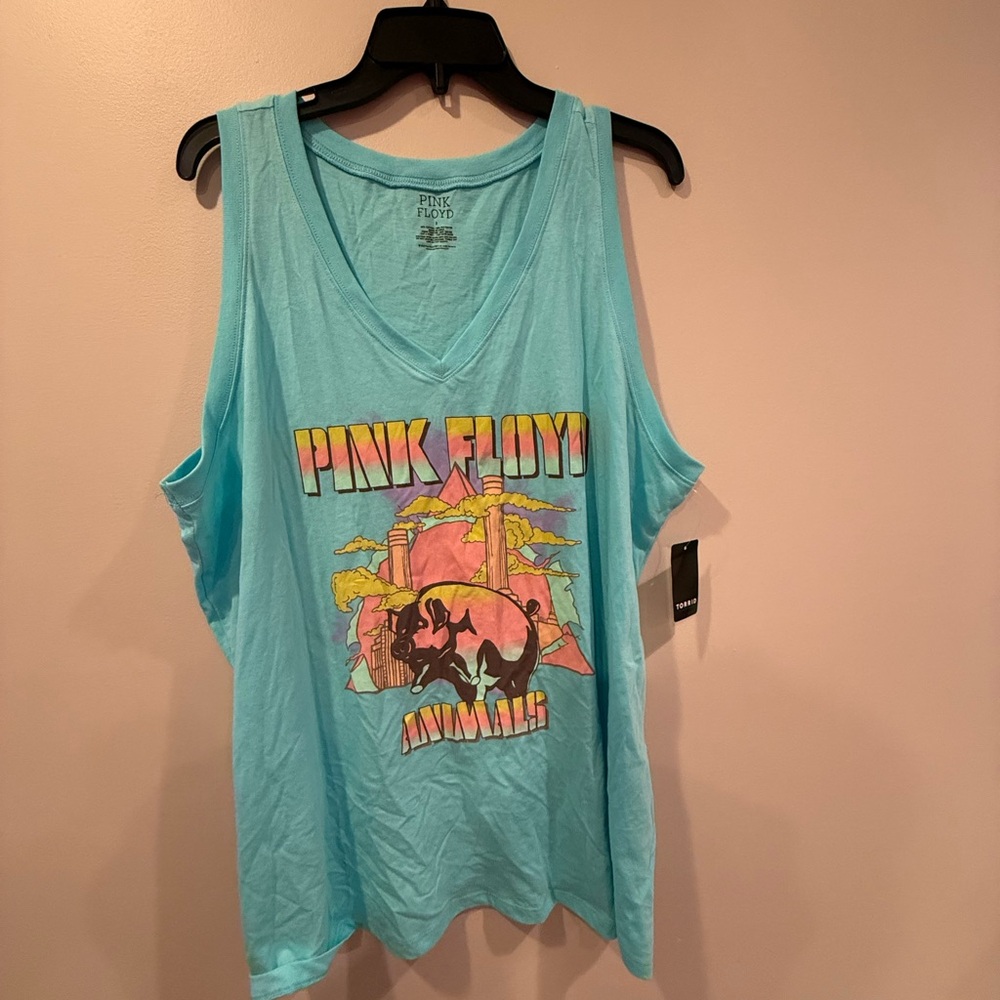 Pink Floyd Aqua Graphic Tank Top